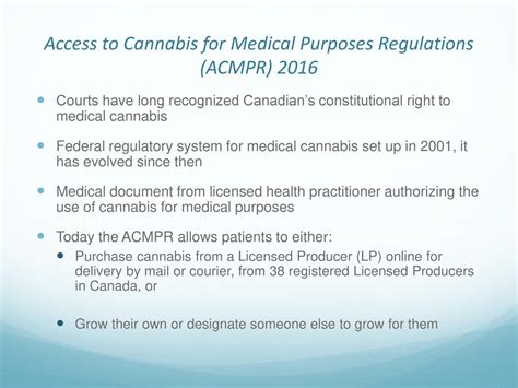 acmpr calculator|Understanding the Access to Cannabis for Medical Purposes .